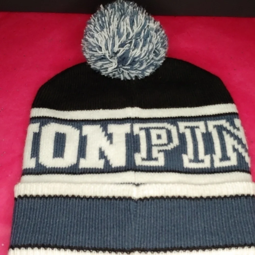 Victoria Secret Pink Nation Beanie VS Pom Pom Beanie VS Hat  VS Beanie NEW